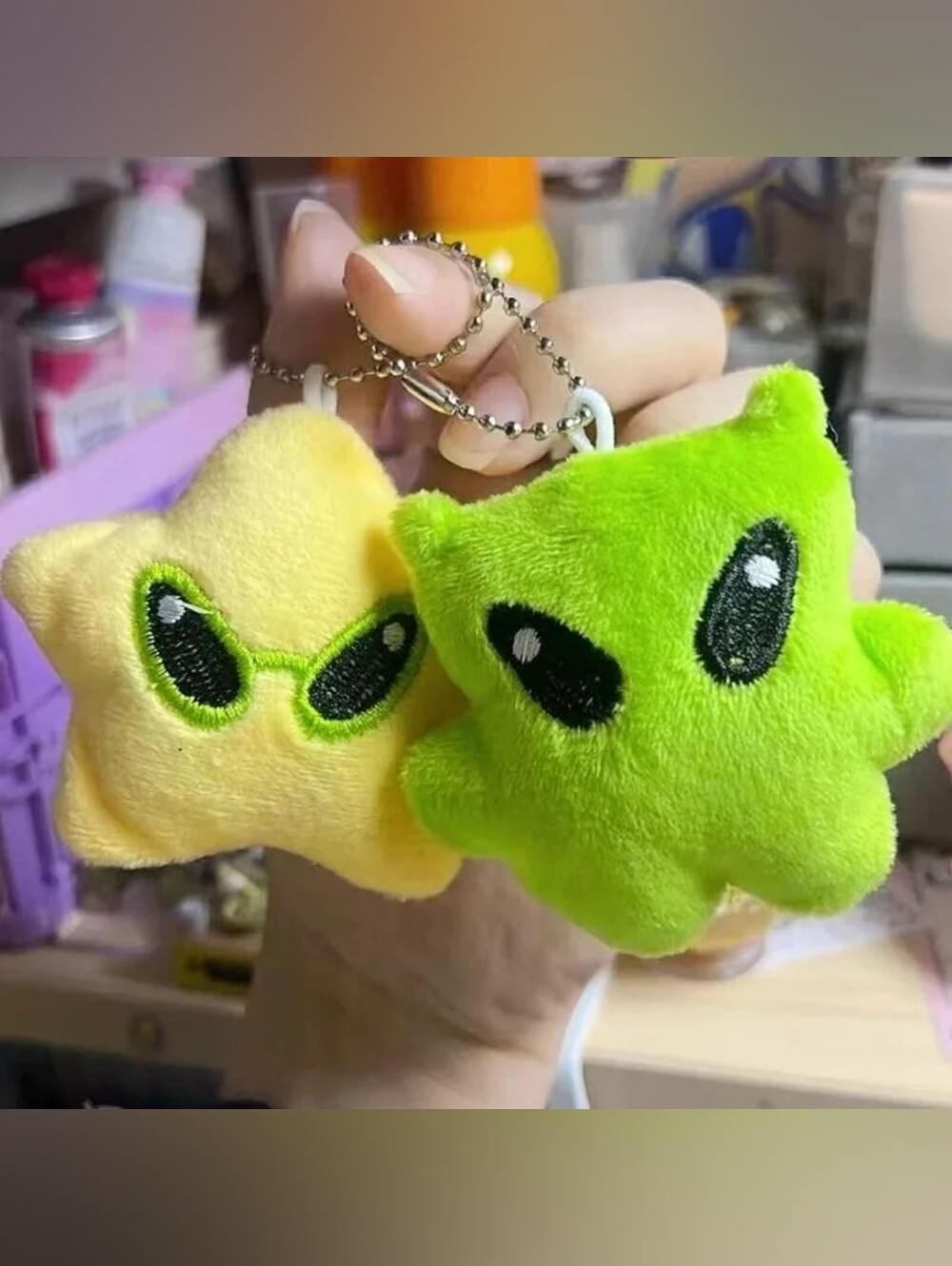 Alien & Star Plush Backpack Charms Kawaii Anime Y2K Back To School Bag